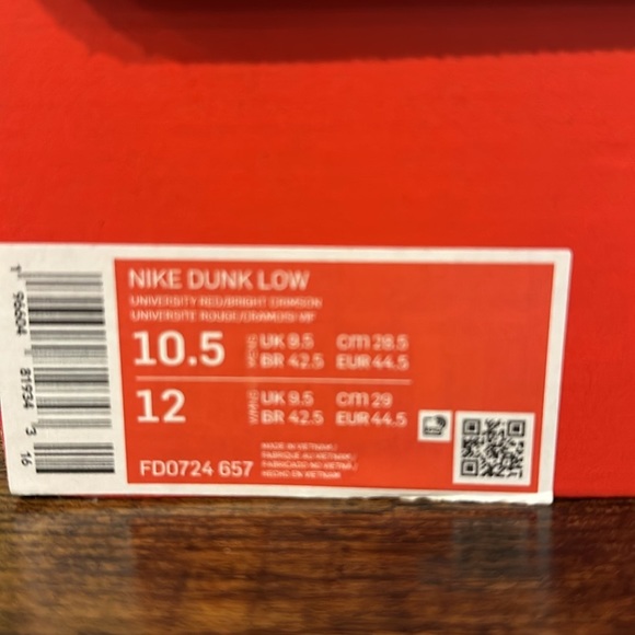 NIKE Dunk Low ATL Size‎ 10.5 - Picture 7 of 8